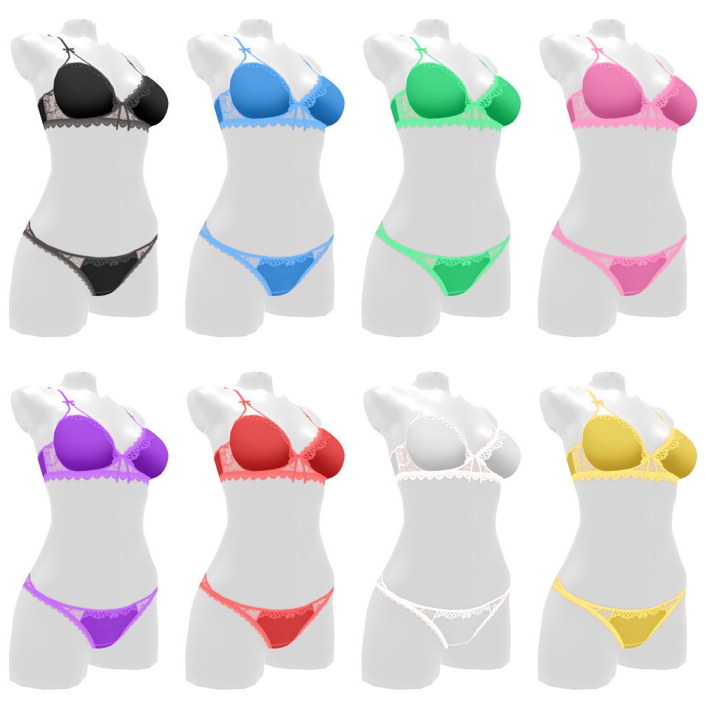 VRoidランジェリー450 パーシャルシースルーファンシーカジュアル