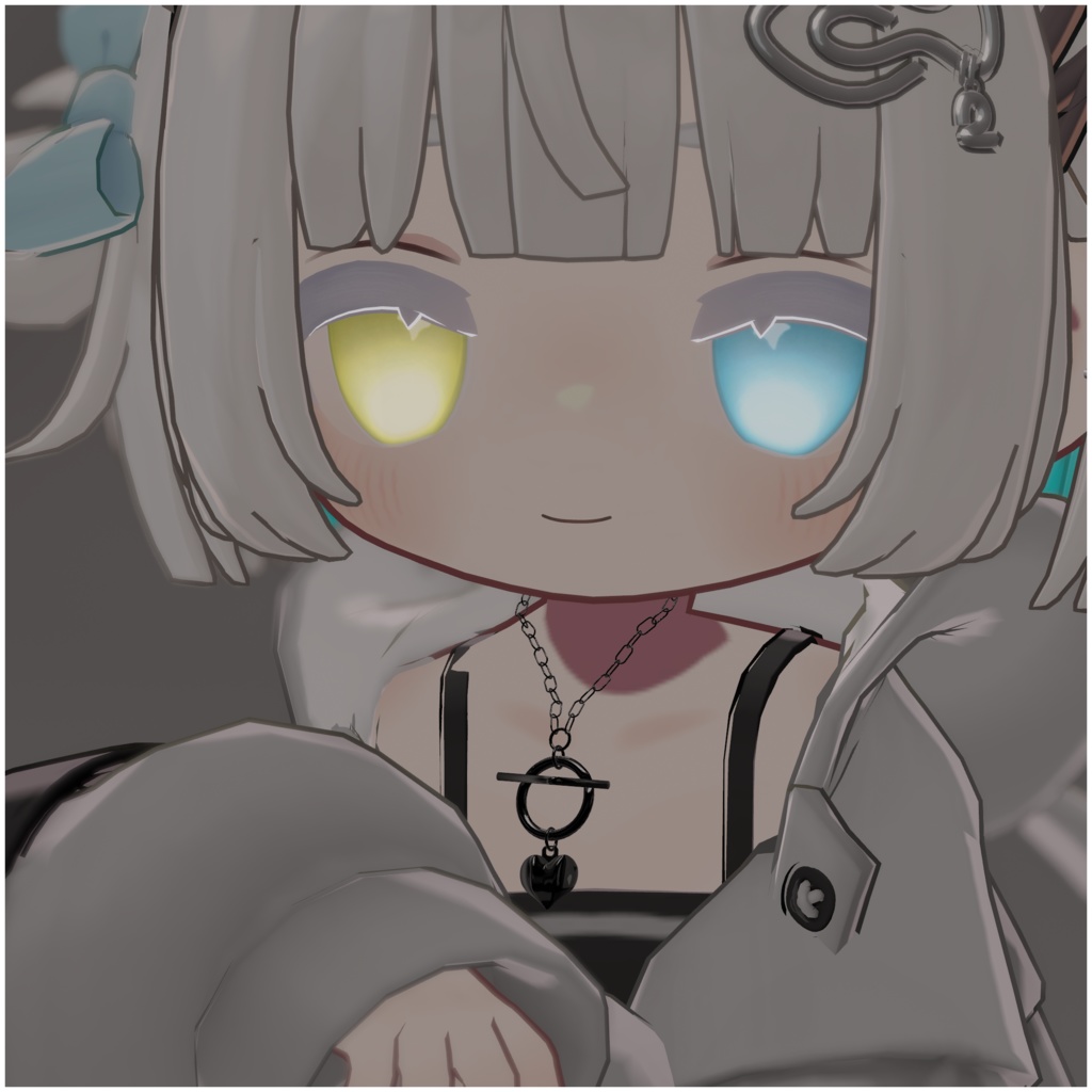 ハートネックレス【VRC用アクセサリー】【8アバター対応】