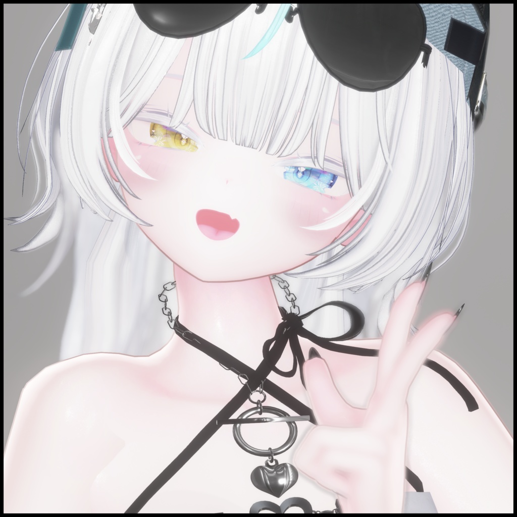 ハートネックレス【VRC用アクセサリー】【8アバター対応】