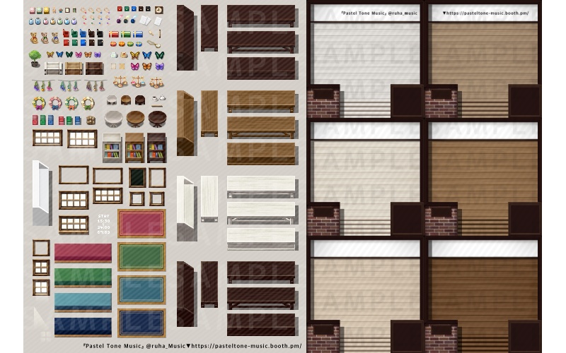 【無料版あり】道具屋・雑貨店風外観【pictSQUARE用素材】