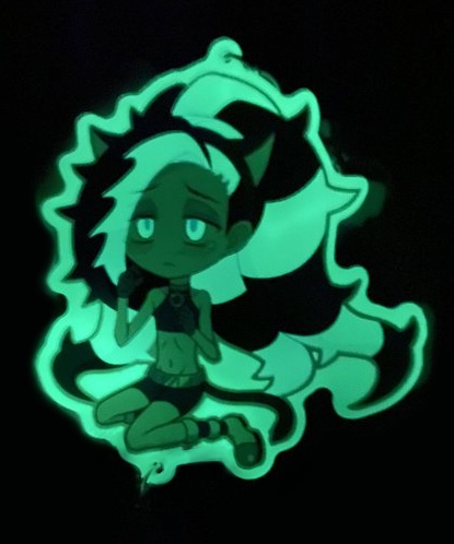 猫ωアクキー・ヤミ(蓄光タイプ)