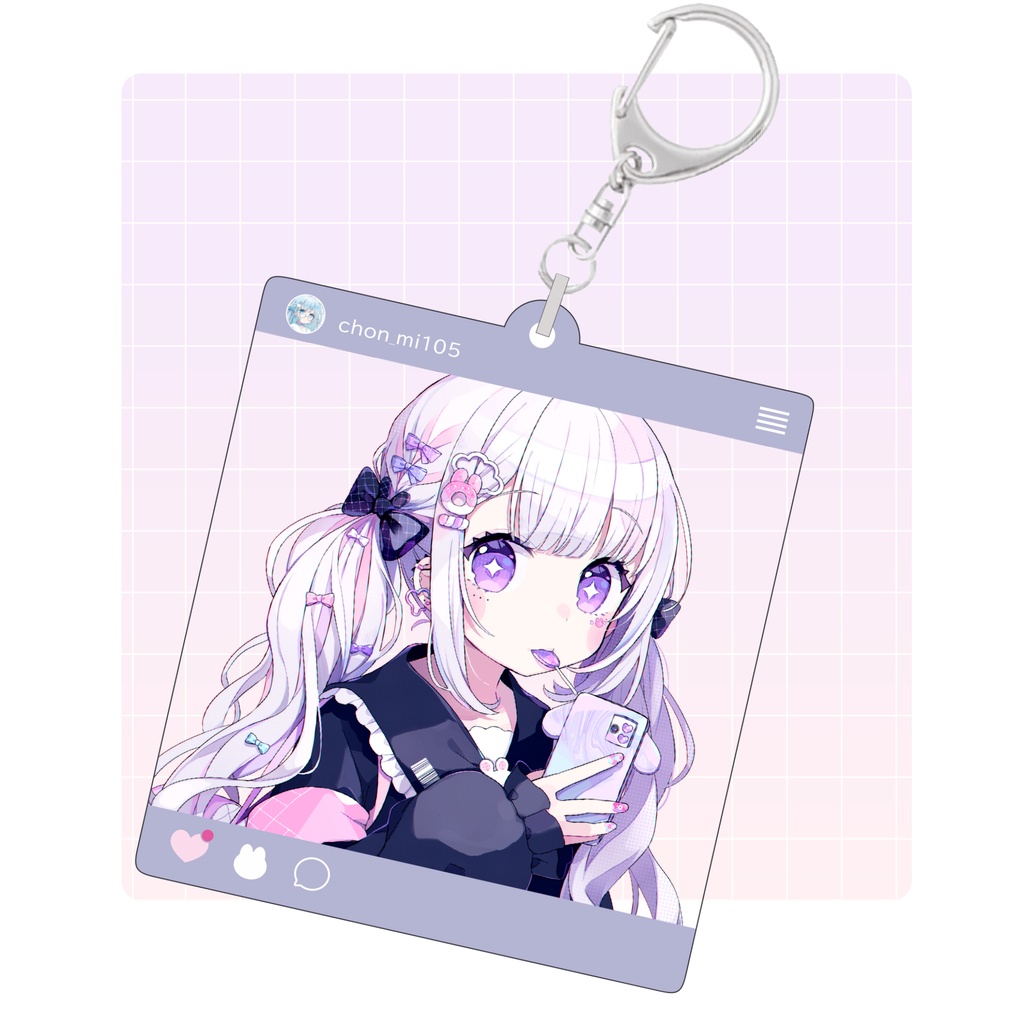 透明アクリルキーホルダー〈ゆめかわ地雷ちゃん〉 - CHON＊ - BOOTH
