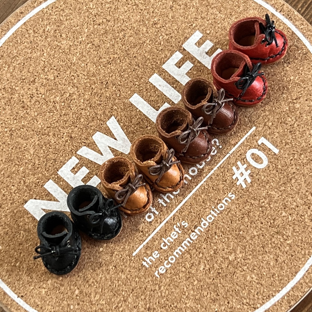 12cmプライズぬい用本革靴