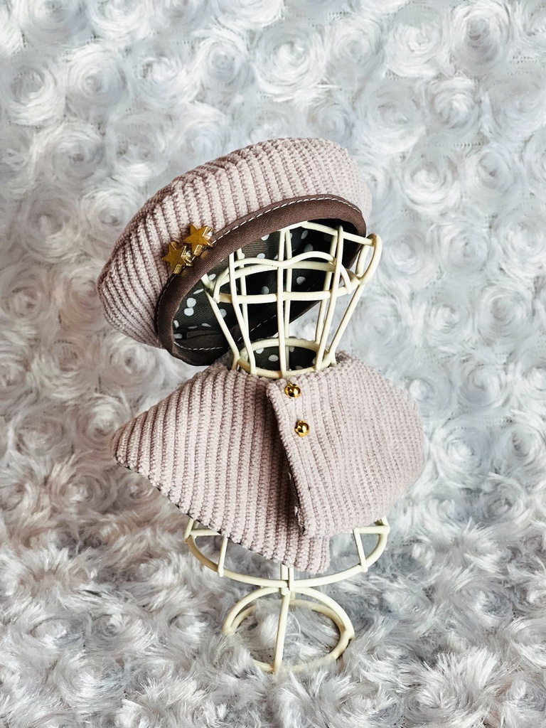 ちびぐるみ用ベレー帽&ポンチョ