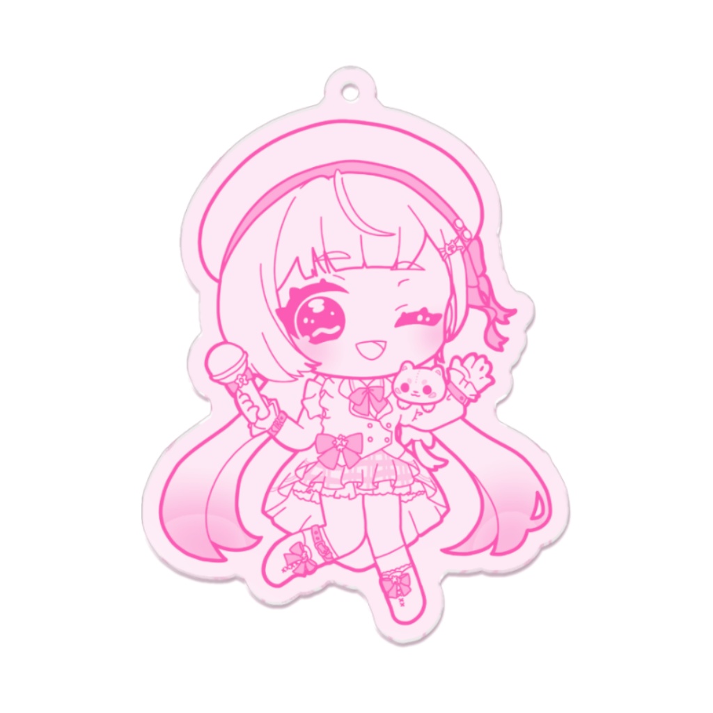 蛍光アクリルキーホルダー