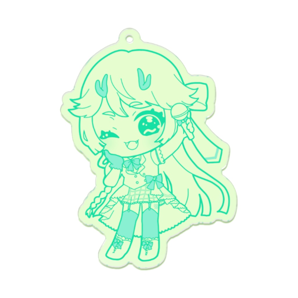 蛍光アクリルキーホルダー