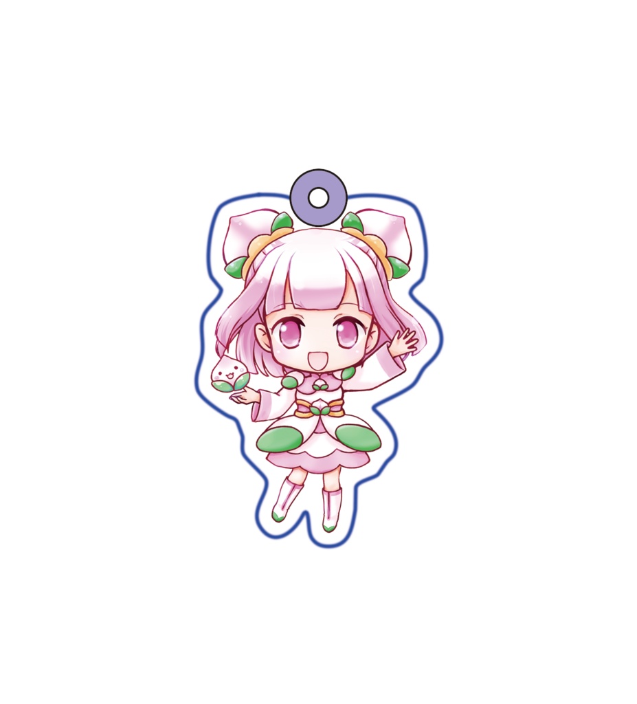 壱オリジナルキャラクター【桃まんちゃん】＿アクリルキーホルダー