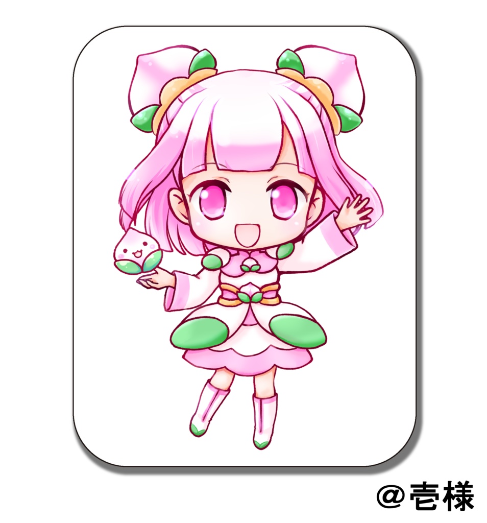 壱オリジナルキャラクター【桃まんちゃん】＿小型缶ケース