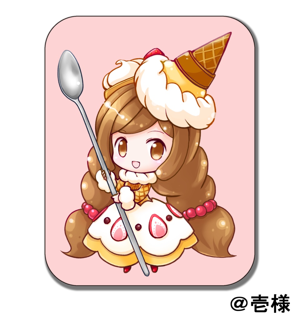 壱オリジナルキャラクター【ショートケーキちゃん】＿小型缶ケース