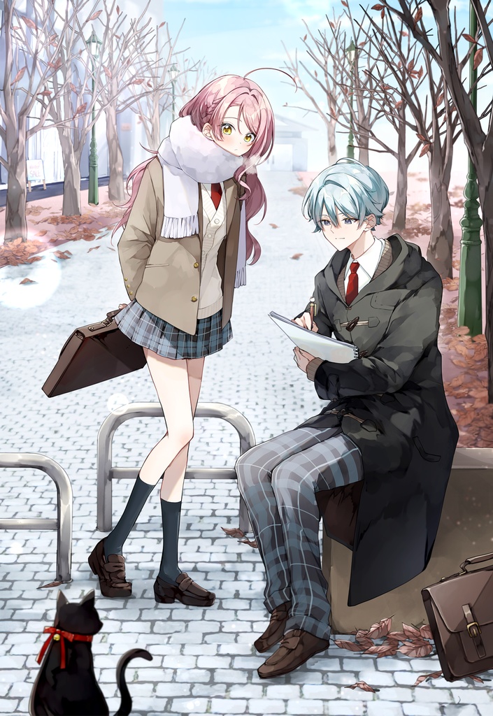 【川名すず】オリジナルイラスト＿キラキラポストカード