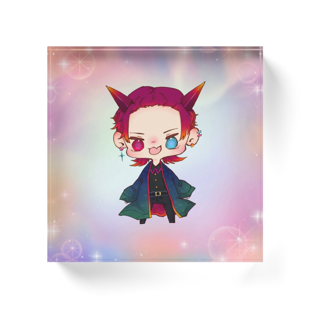 めいめい アクリルブロック 黒×パステル