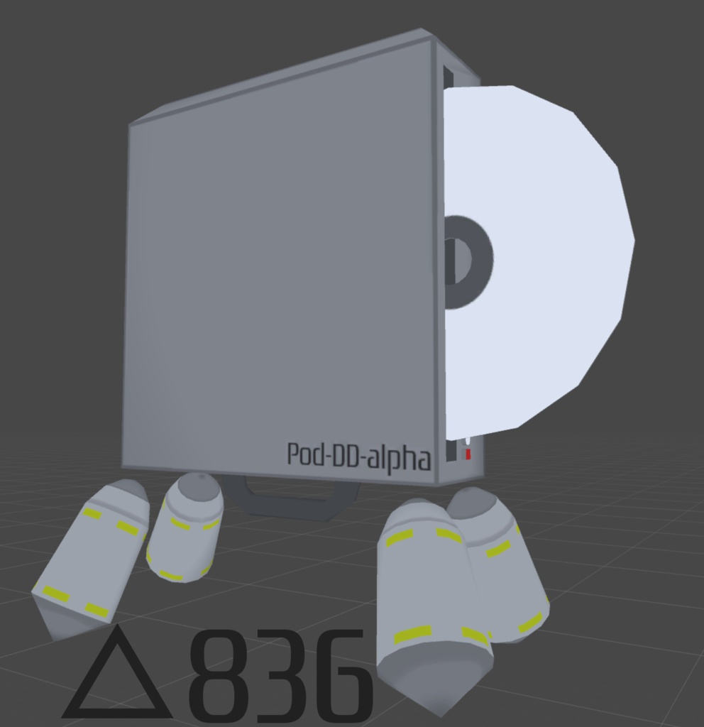 [VRChat想定]支援ポッド"Pod-DD-alpha"[アニメーション付き]