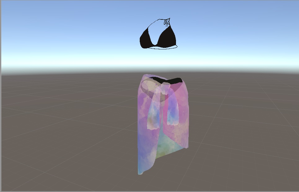 【VRC向け】山犬ちゃん用水着&パレオ