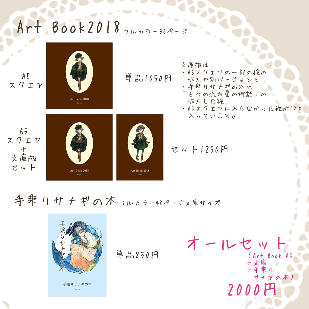 創作イラスト本 2018年制作【Art Book 2018】【手乗りサナギの本】