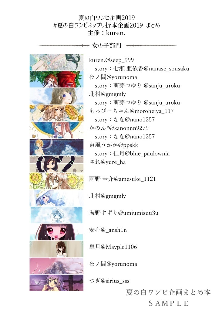 イラスト文章一次創作合同誌