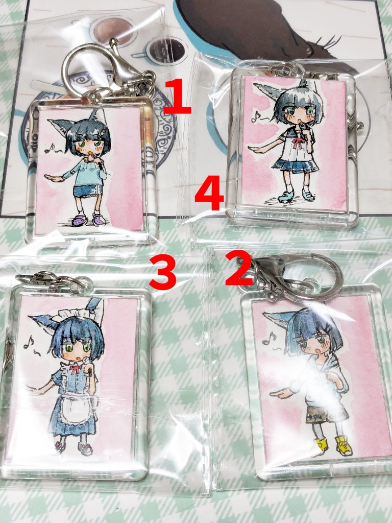 水彩画キーホルダー「ステラさん」+「スー氏のうた」