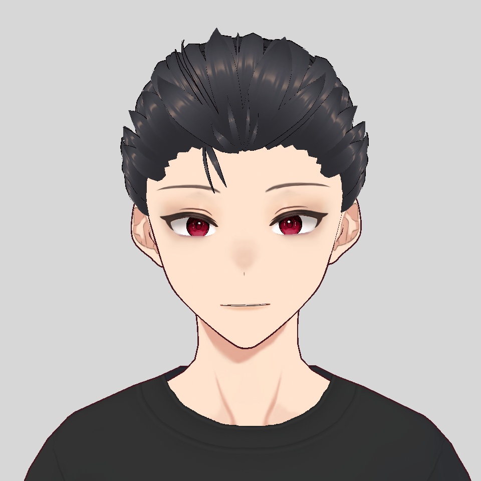 【VRoid用】【正式版】男性用シンプルオールバック【ヘアプリセット】