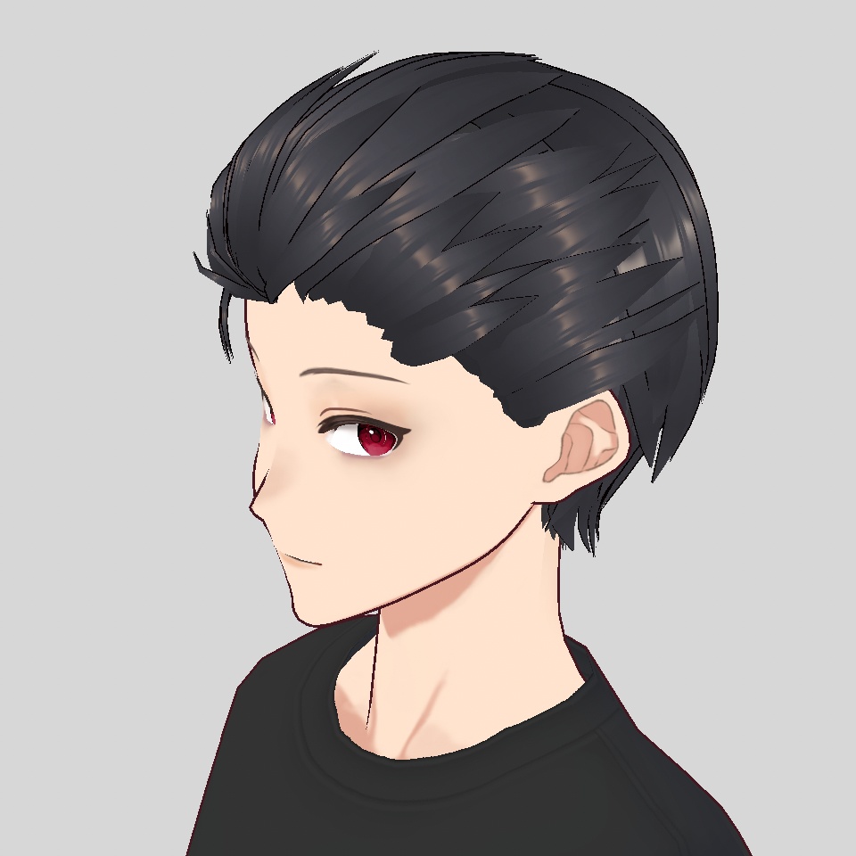 【VRoid用】【正式版】男性用シンプルオールバック【ヘアプリセット】
