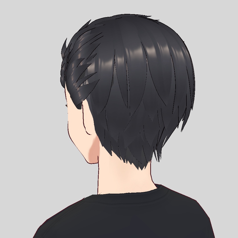 【VRoid用】【正式版】男性用シンプルオールバック【ヘアプリセット】