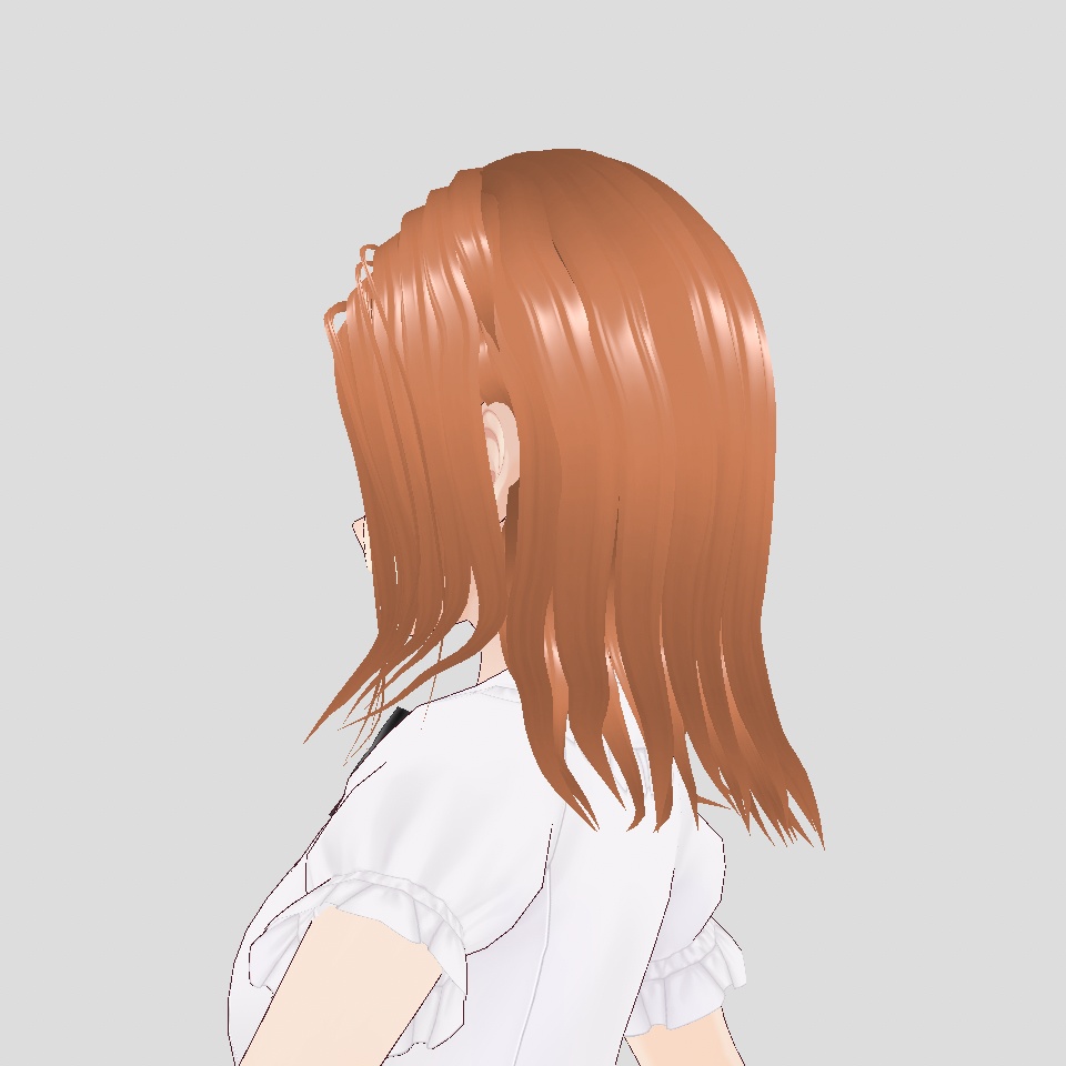 【VRoid用】【正式版】編み込みロングヘアー【ヘアプリセット】