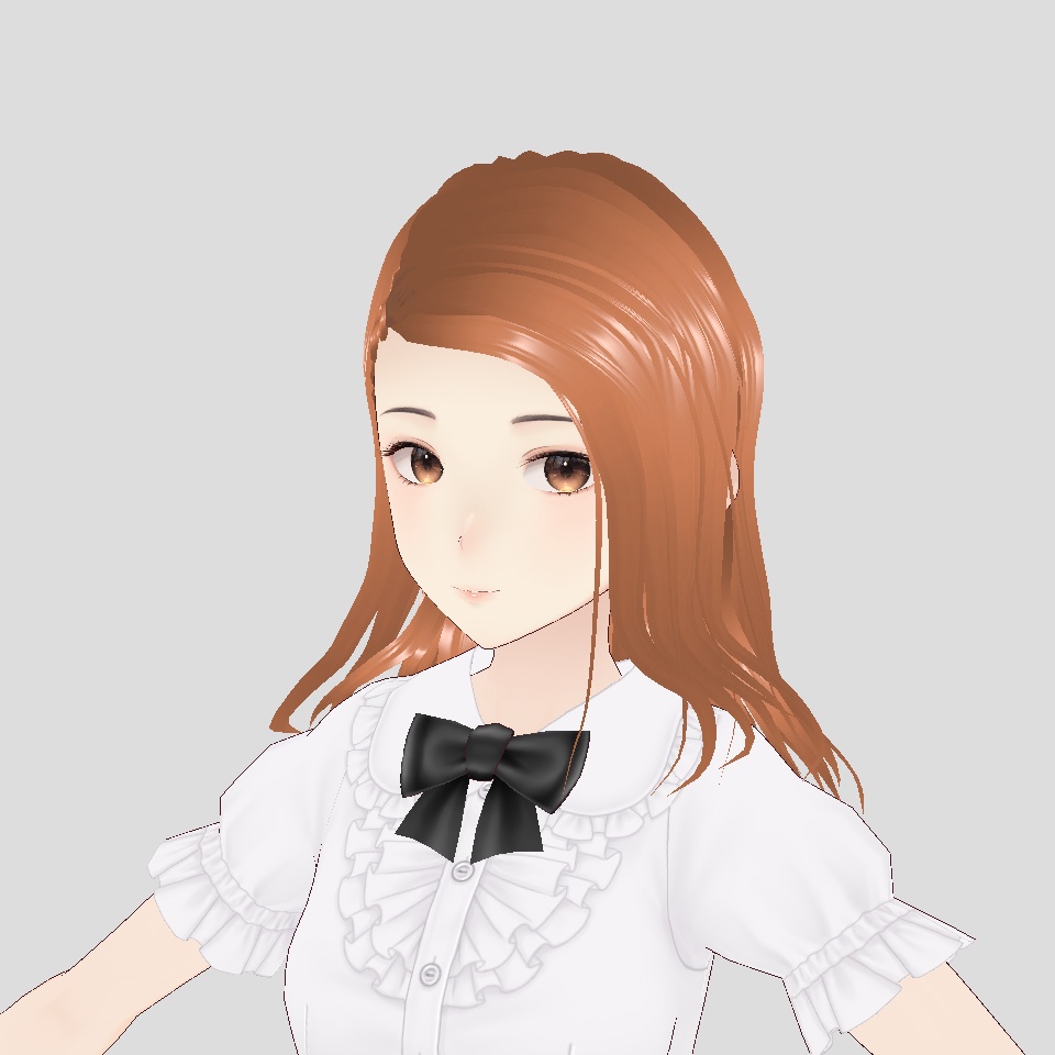 【VRoid用】【正式版】編み込みロングヘアー【ヘアプリセット】