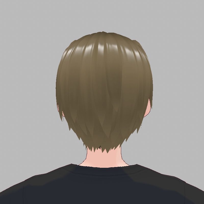 【VRoid用】【正式版】男性用真ん中分けヘアー【ヘアプリセット】