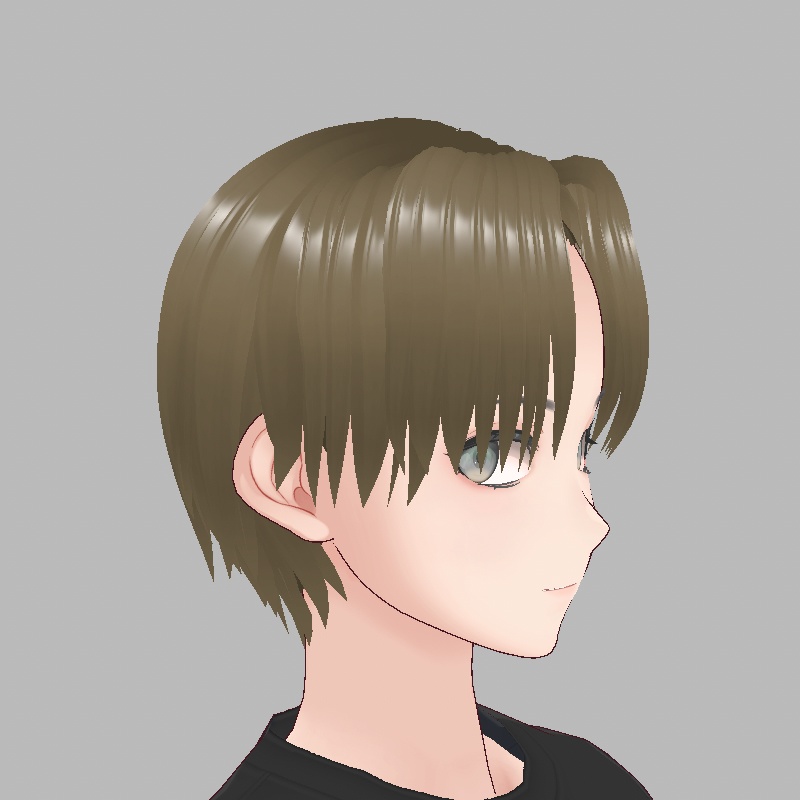 【VRoid用】【正式版】男性用真ん中分けヘアー【ヘアプリセット】