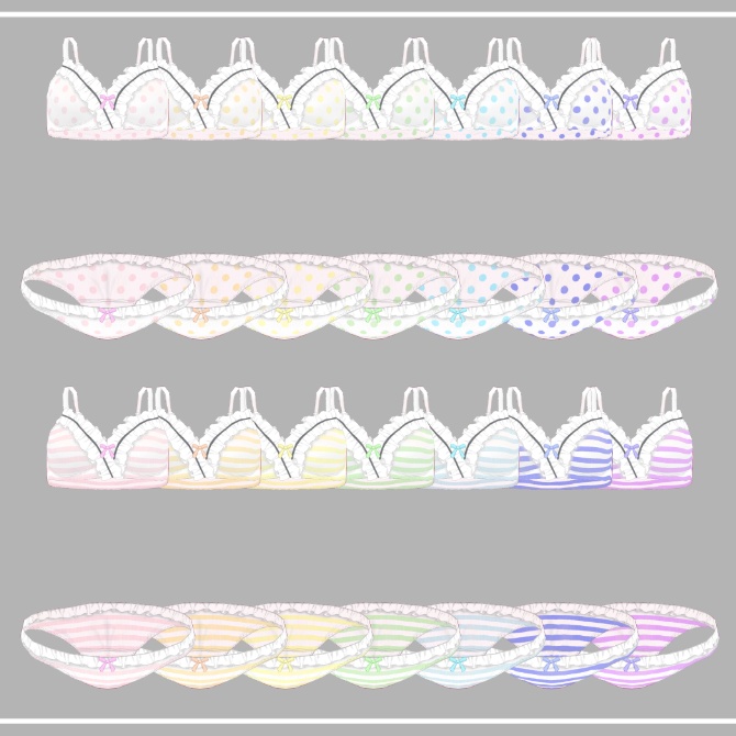 【こまどアバター用】下着テクスチャ【全75種】