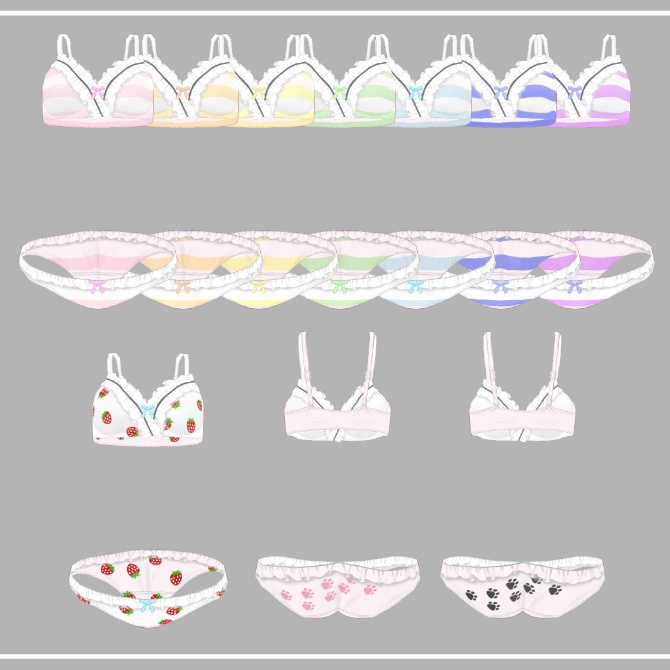 【こまどアバター用】下着テクスチャ【全75種】