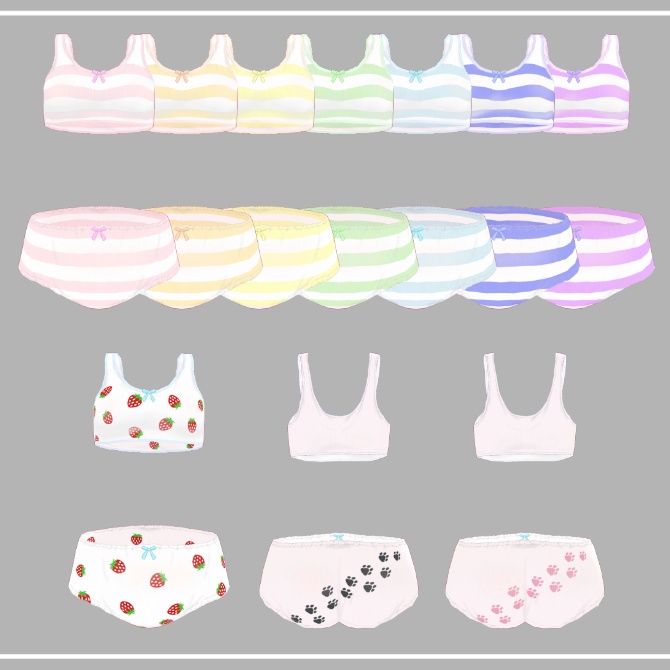 【こまどアバター用】下着テクスチャ【全75種】