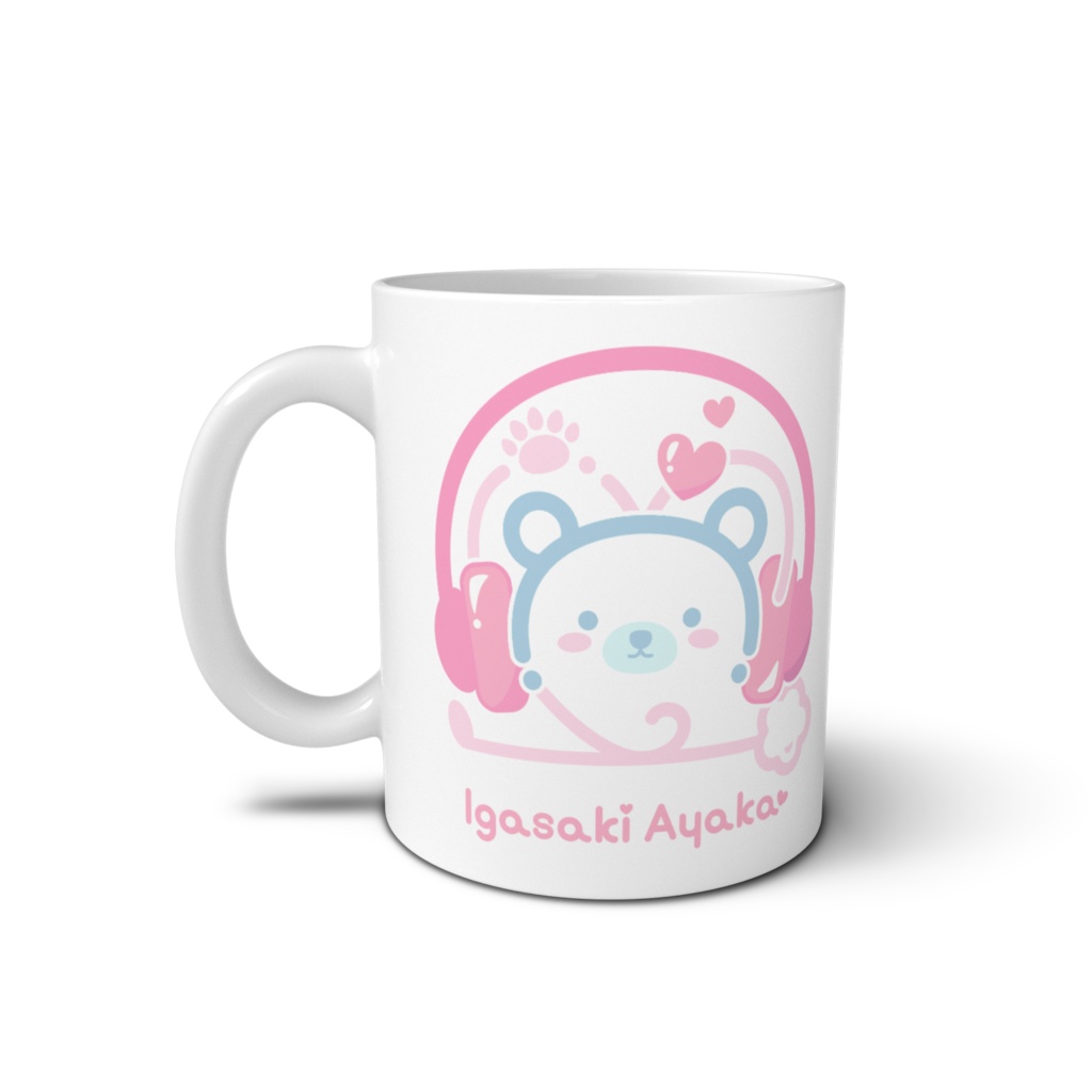 コッソリ耳奴隷であることを主張するシロクロくまマグカップ