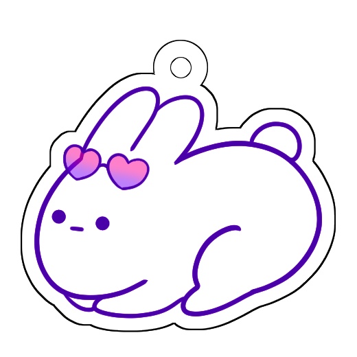 しゃくれうさぎ夏アクキー