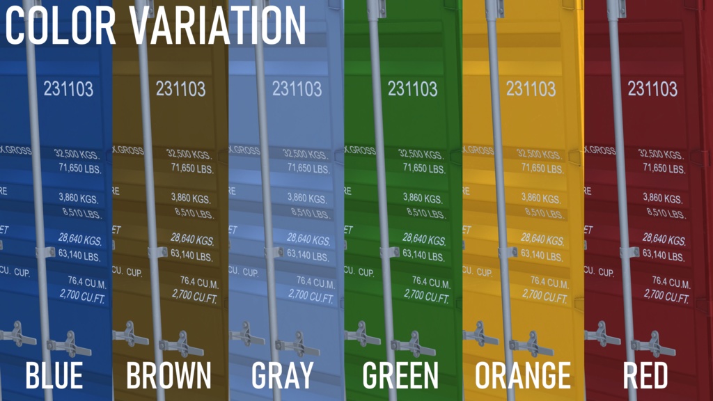 ISO Shipping Container Set