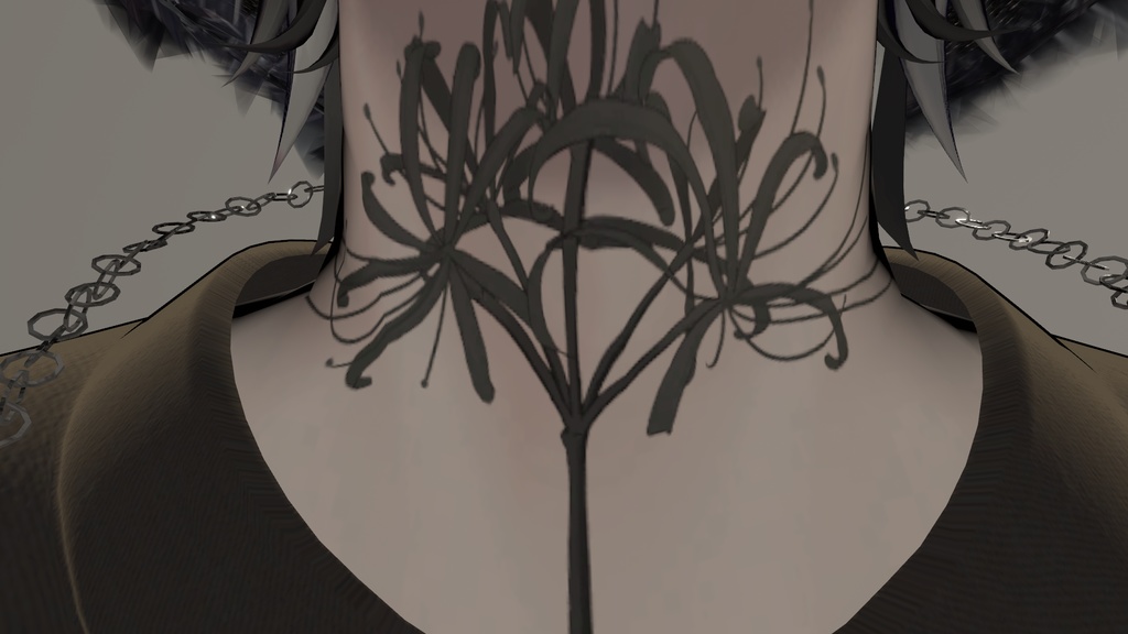 【VRChat】狛乃- komano- 彼岸花タトゥー