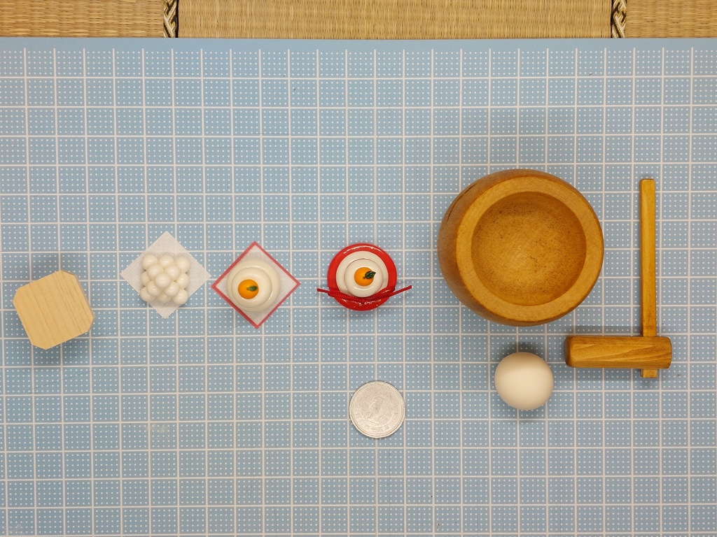 お餅つき 杵と臼