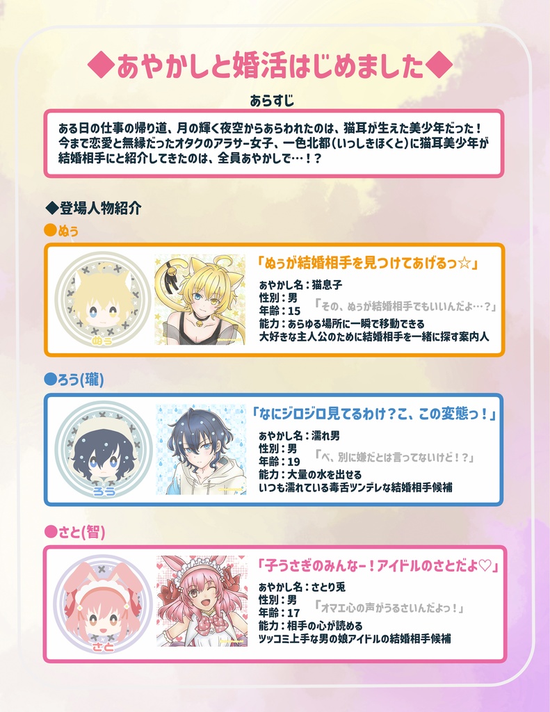 【あやかしと婚活はじめました】⑥ポストカード