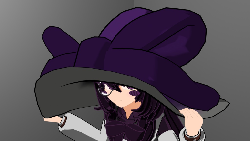 紫色のでかい魔女の帽子みたいなやつ~