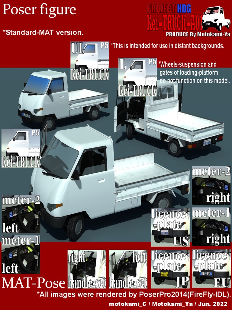 Kei-TRUCK-A01 for Poser