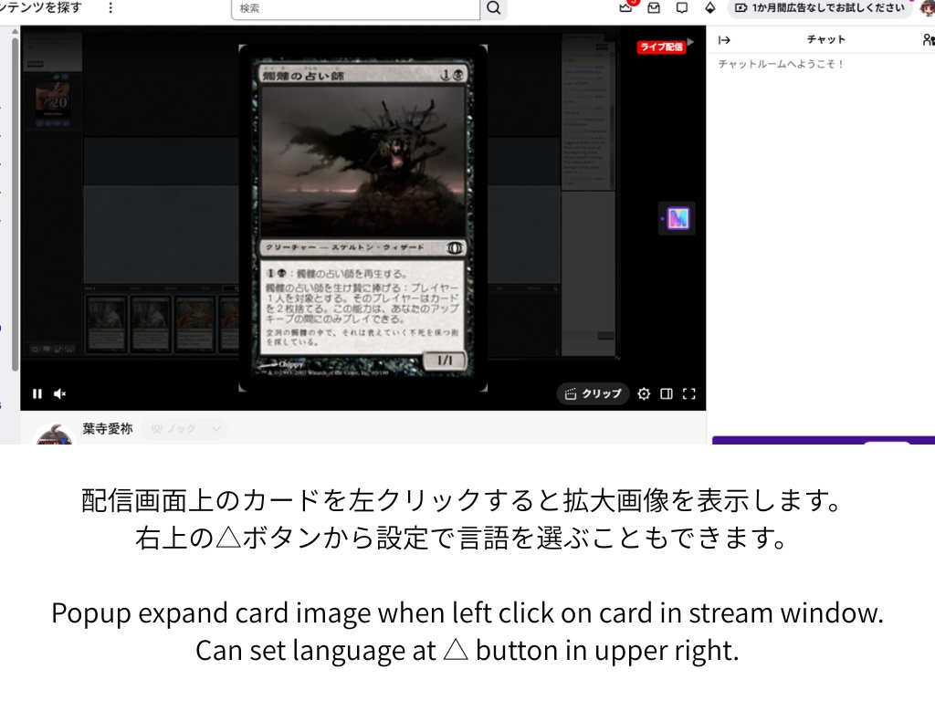 MTG_Card_Detector For Twitch