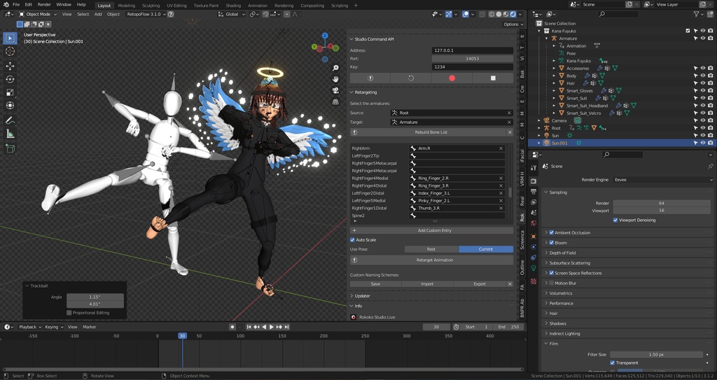 12-Count Simple Kicking Mocap Animation (Rokoko Captured)