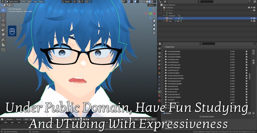 Test-Kun (ARKit + ViveLipTracker + OVRLipsync + CamMatic Study Model)