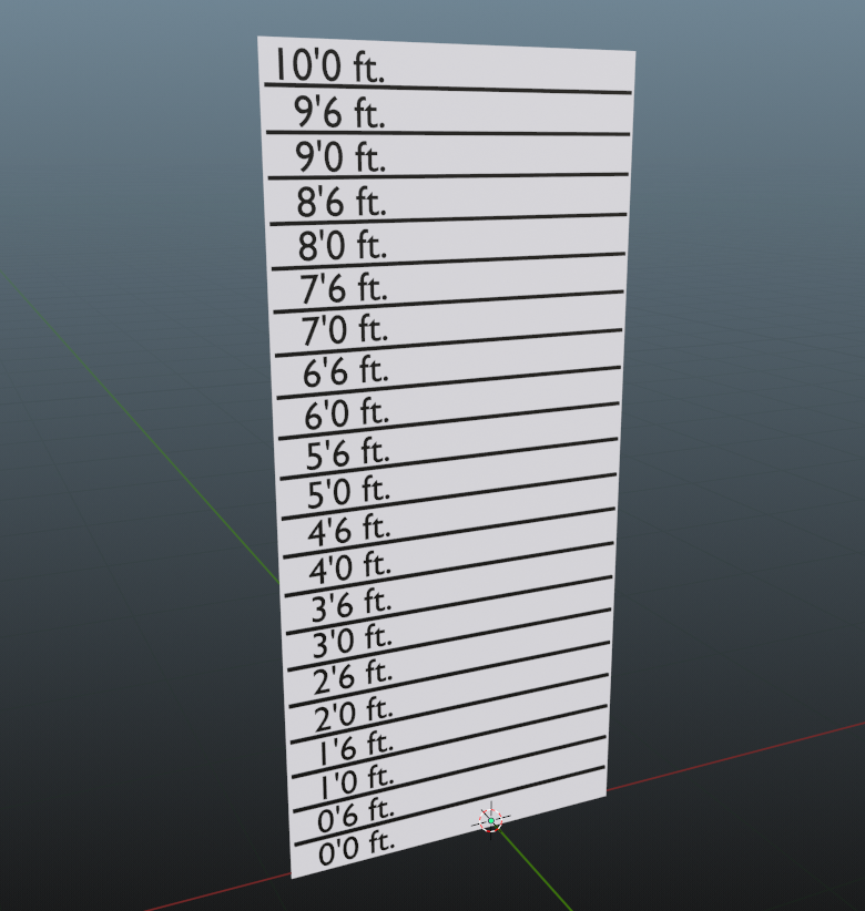 Height Chart For VRChat/VRM/Unity Avatar Scaling (Public Domain) Kana