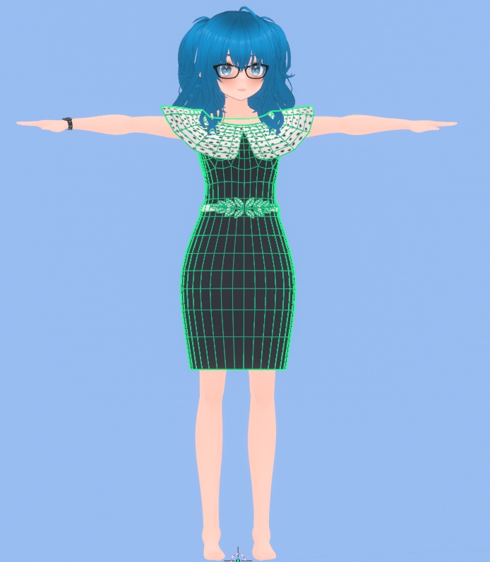 Madame Dress (From Scratch W/ Vroid Rig Naming)