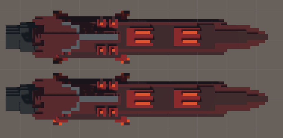 【ボクセル風 航宙艦001シリーズ04】航宙駆逐艦(3D for Unity )