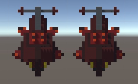 【ボクセル風 航宙艦001シリーズ04】航宙駆逐艦(3D for Unity )