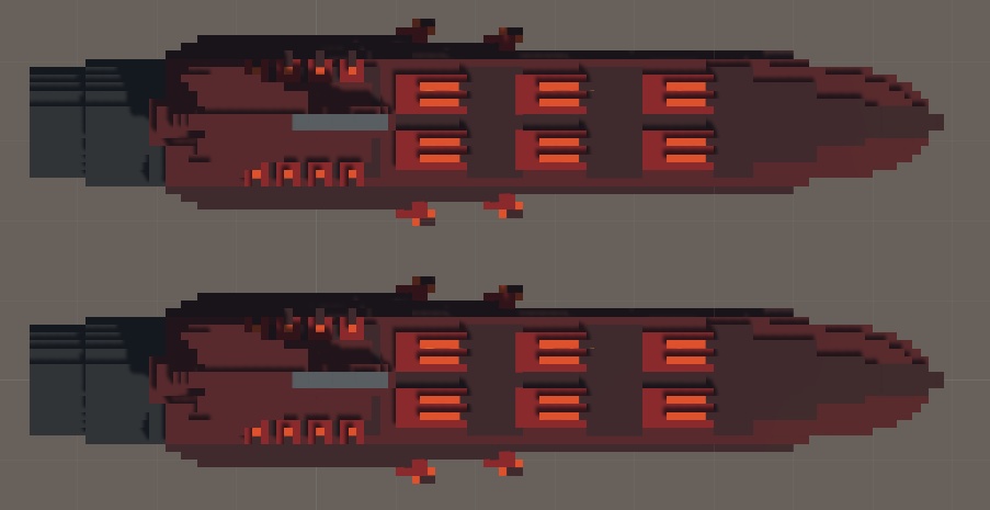 【ボクセル風 宇宙戦艦001シリーズ03】航宙巡洋艦(3D for Unity )