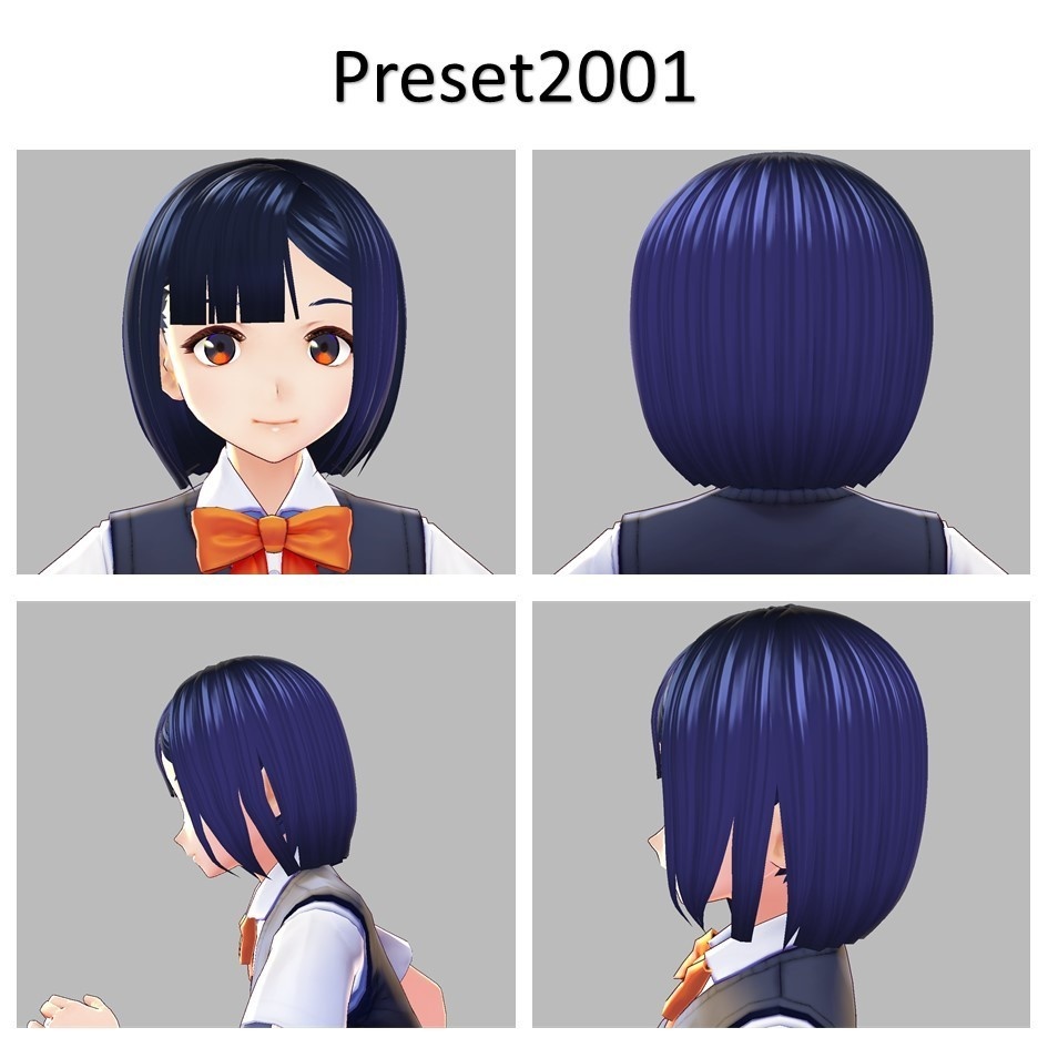 【VRoid用】ショートヘア4種類 初製作記念無料配布