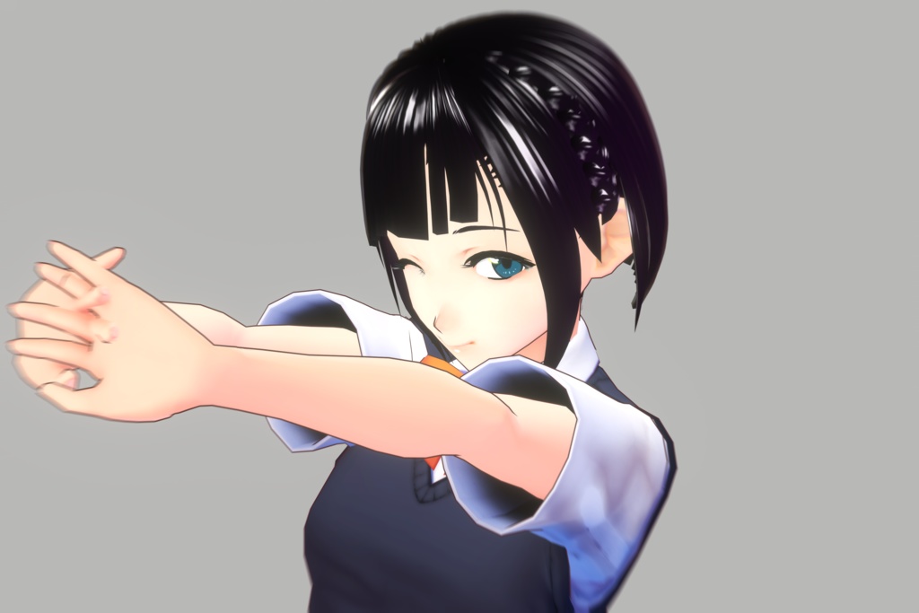 【VRoid用】製作応援ショートヘア4種類