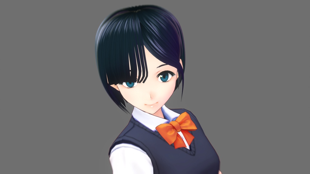 【VRoid用】製作応援ショートヘア4種類