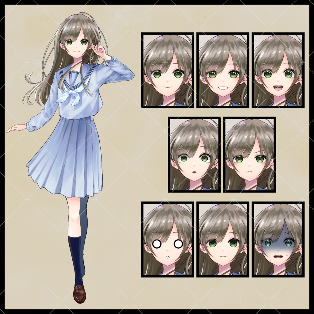 立ち絵素材_01_【セーラー服 少女】